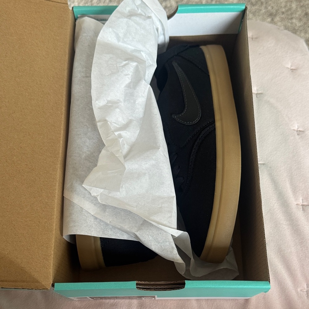 Nike SB Check Canvas Black and Gum Sneakers